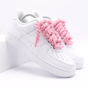 Nike Airforce 1 With Pink Rope Laces